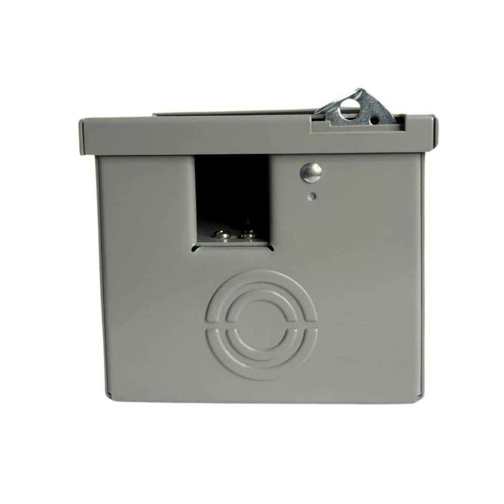 Deluxe Outdoor 50 Amp Steel Power Outlet Panel with Rainproof Enclosure