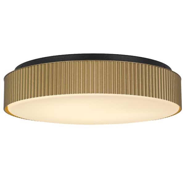 13 inch Brass LED Flush Mount