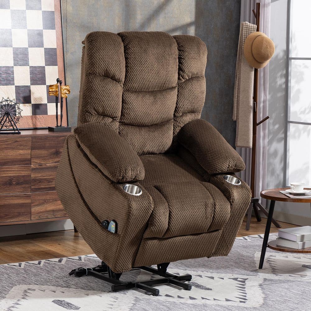 YOSA　温世　セリテラフィット LLサイズ YOFE Modern Brown Velvet 160° Lay Flat Power Lift Recliner Chair