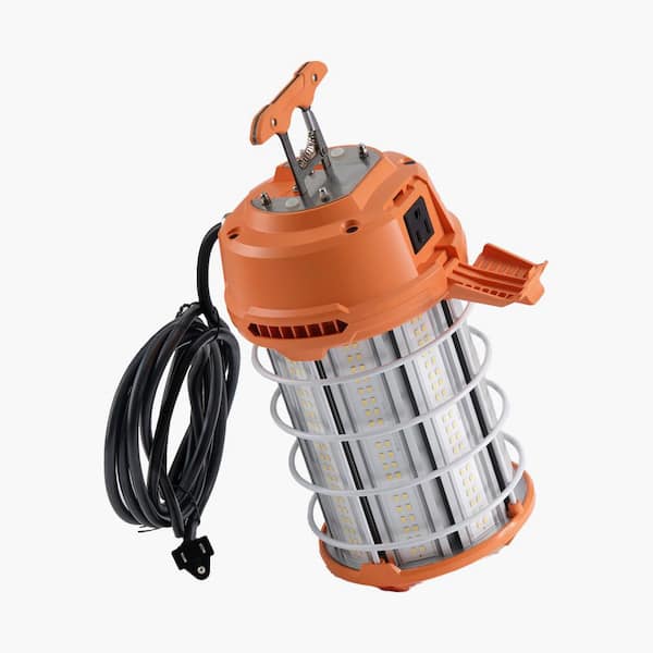 LED Temporary Work Light, 19000 lm, 5000K Durable and Water-Resistant, 150W, Ceiling or Stand Job Site Illumination