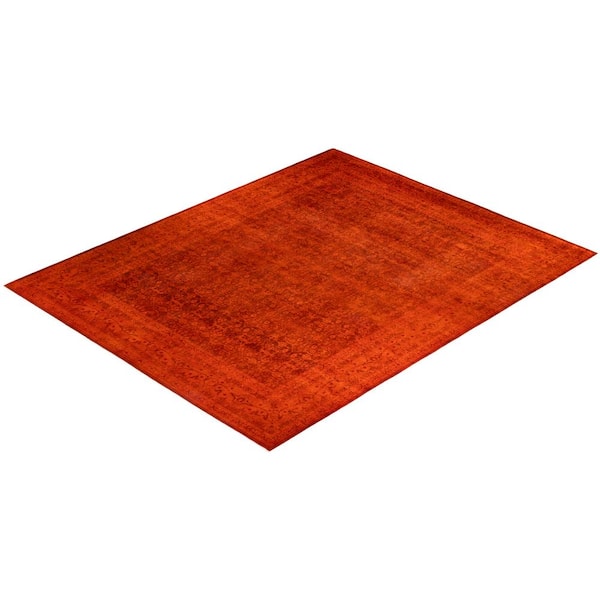 Fine Vibrance Orange 15 ft. 3 in. x 12 ft. 1 in. Handmade Area Rug