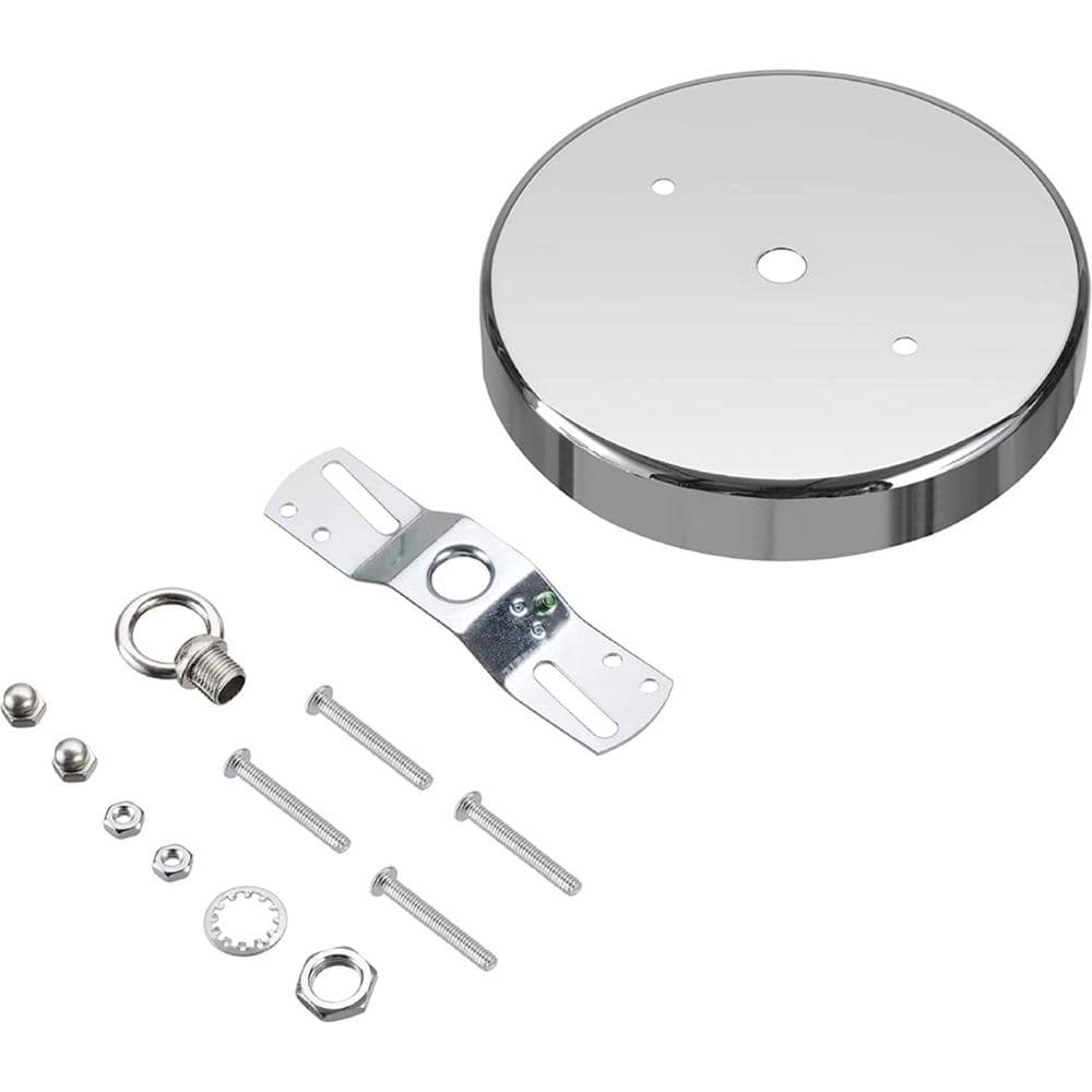5-1/8 in. Dia with loop and 7/16 in. Center Hole, Chrome Finish, Chandelier
