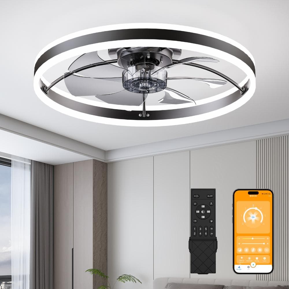 "23.6"" Ceiling Fan with Light & Remote Control, Metal Design, 6-Speed Quiet DC Motor, App Control" price history on PriceWatchPro