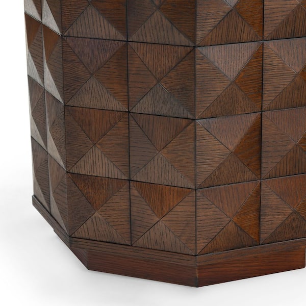 SAFAVIEH Patty 20 in. Walnut Octagon Wood End Table SFV7252B - The