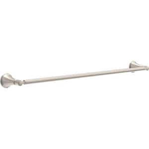 Lorna 24 in. Wall Mounted Towel Bar Bath Hardware Accessory in Brushed Nickel