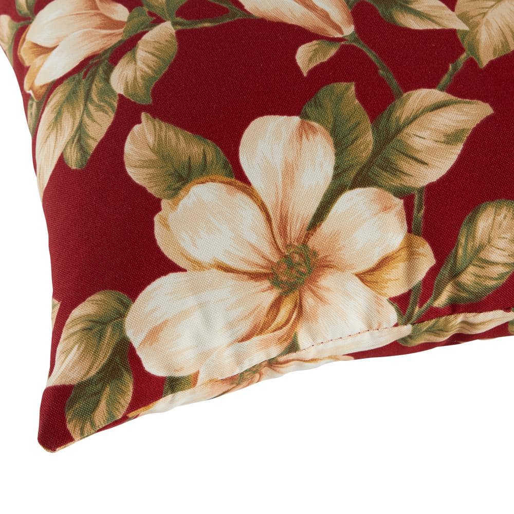 Roma Floral 17" Square Outdoor Throw Pillow Set