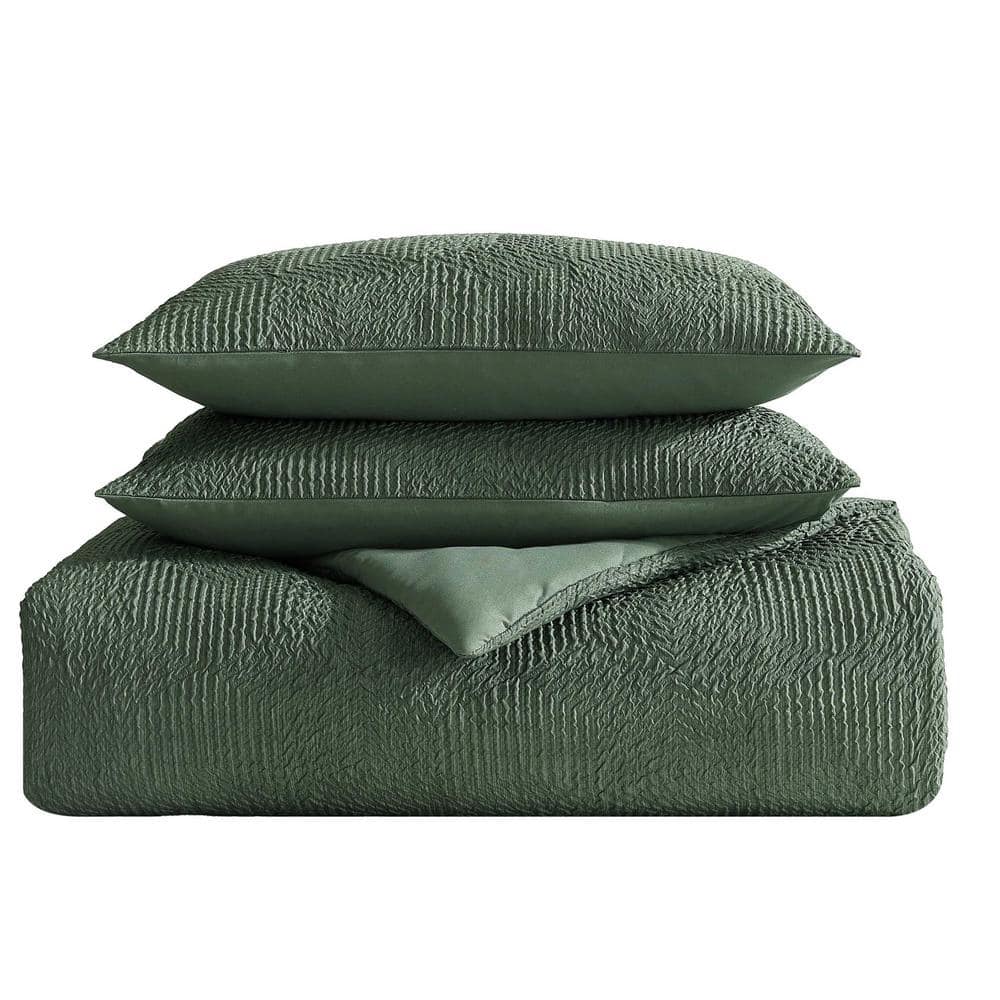 Nautica Point Harbor 3-Piece Fern Green Microfiber Full/Queen Comforter Set