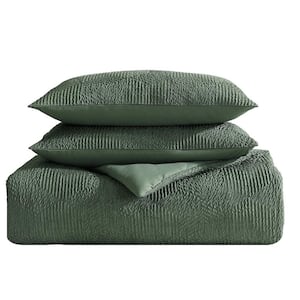 Point Harbor 3-Piece Fern Green Microfiber King Comforter Set