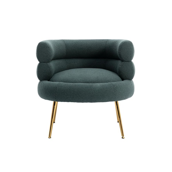 Utopia 4niture Inessa 30.31 in. Wide Round Arm Polyester Mid-Century Modern Curved Leisure Sofa in Green