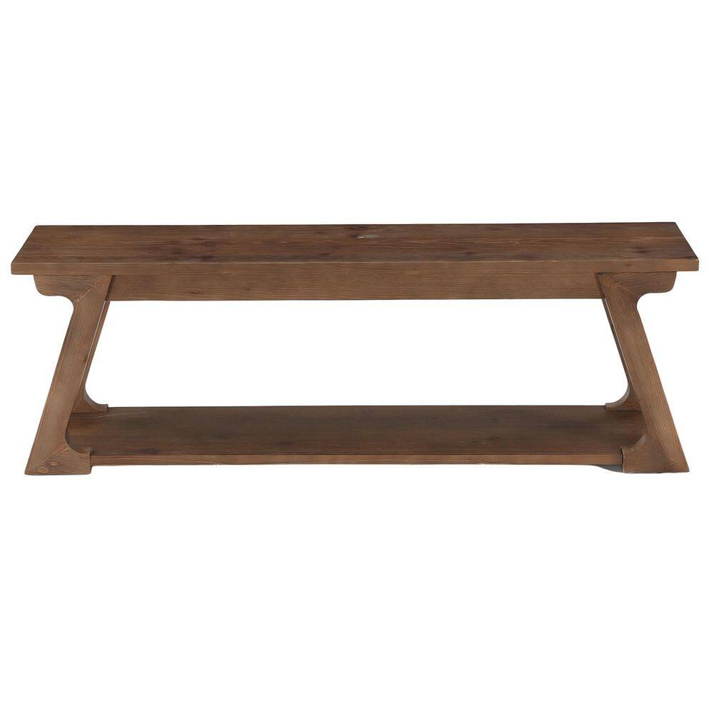59.1 in. Brown Dining Bench Long Entryway Bench Shoe Bench End of Bed Bench with Storage Shelf for Hallway, Living Room price history on PriceWatchPro