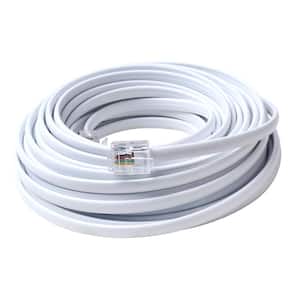 CE 25 ft. White Telephone Line Cord