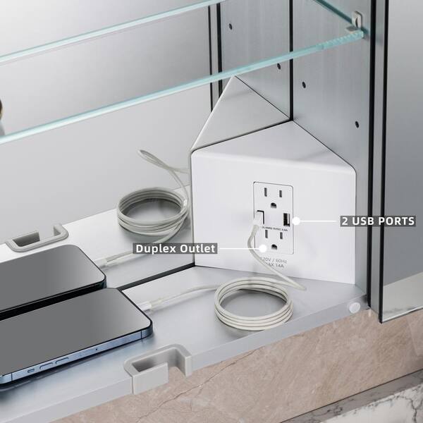 WOODBRIDGE 48 in. W x 30 in. H Surface Mount Bathroom Medicine Cabinet with Mirror HMCL4830