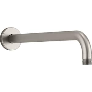 Statement 16 in. Wall-Mount Single-Function Rain Head Shower Arm and Flange in Vibrant Brushed Nickel