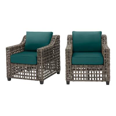 Green Outdoor Lounge Chairs Patio, Hampton Bay Java White Resin Wicker Patio Furniture