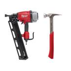 3-1/2 in. Full Round Head Framing Nailer with 22 oz. Milled Face Framing Hammer