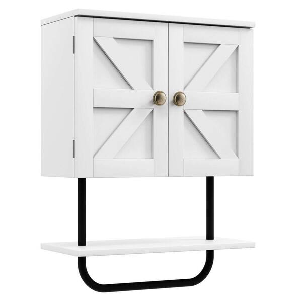 WELLFOR 17 in. W x 8 in. D x 21 in. H Bathroom Storage Wall in