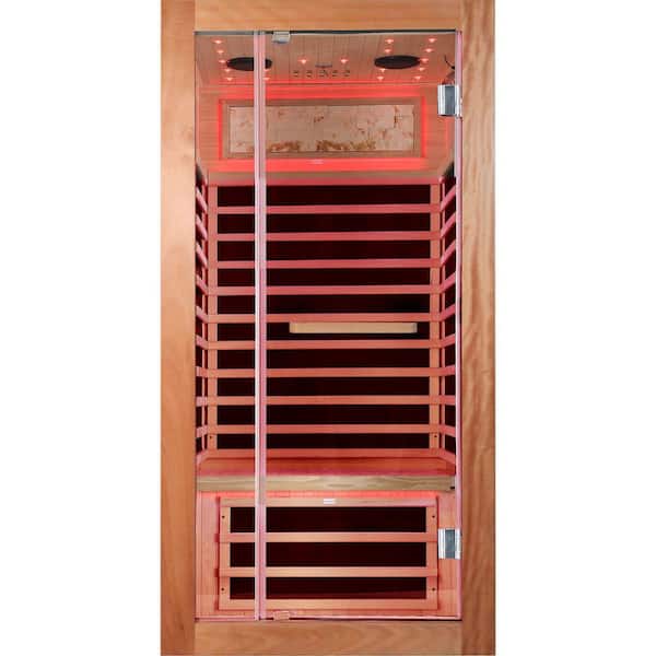 LIVACA 1-Person Epoxy Board Heater Indoor Sauna with Starry Sky