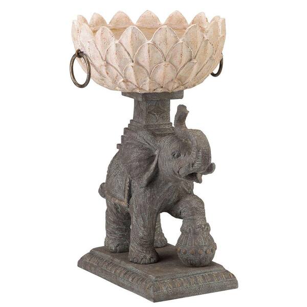 Bombay Outdoors Assam Elephant 15.25 in. W x 23.75 in. H Resin Planter