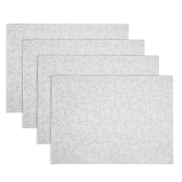 Lenox Opal Innocence Placemats, Set of 4, Platinum - 13"W x 18"L