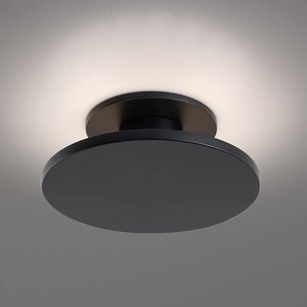 Twist-N-Lite 8 in. Black Selectable LED Semi-Flush Mount