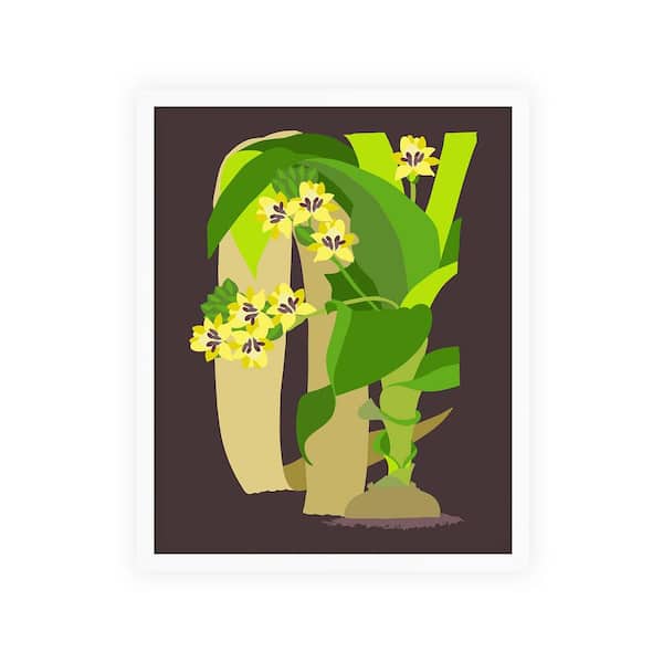 Unbranded Modern Leaves Framed Nature Art Print 42 in. x 34 in.