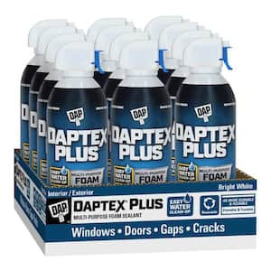 Daptex Plus 12 oz. White Exterior/Interior Window and Door Foam Sealant (12-Pack)