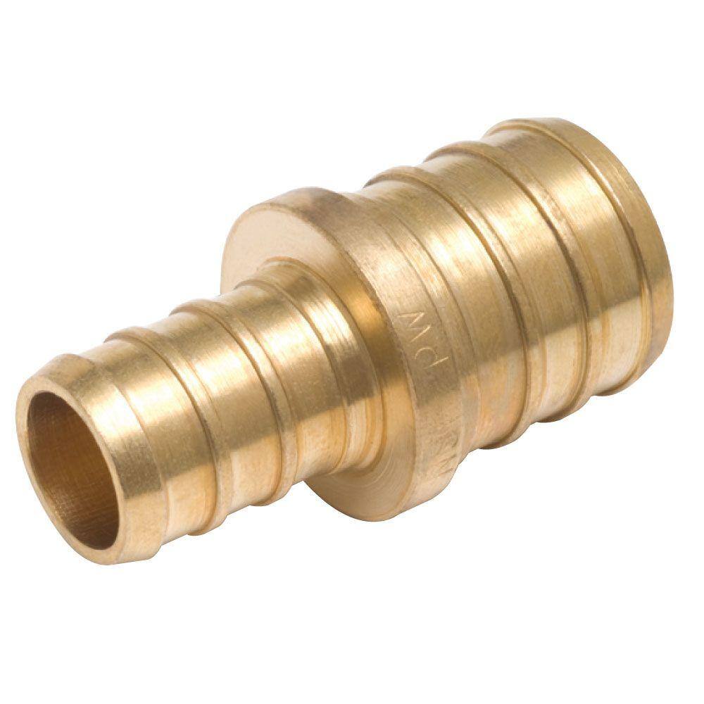 SharkBite 3 4 In X 1 2 In Brass PEX Barb Reducer Coupling UC058LFA 