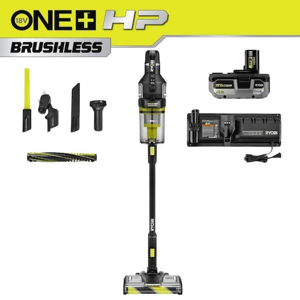 ONE+ HP 18V Brushless Cordless Advanced WHISPER Series Stick Vacuum Kit with Wrap Defense Roller Bar