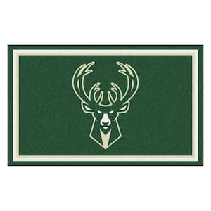 NBA - Milwaukee Bucks Green 4 ft. x 6 ft. Area Rug