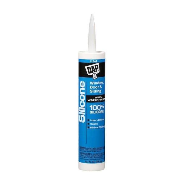 DAP Silicone 10.1 oz. Clear Exterior/Interior Window, Door and Siding Sealant (12-Pack)