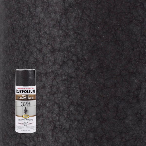 Rust-Oleum Stops Rust 12 oz. Hammered Matte Black Protective Spray Paint (6-Pack)