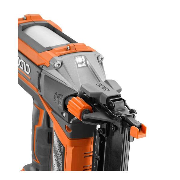 RIDGID - 18V Brushless Cordless HYPERDRIVE 18-Gauge 2-1/8 in. Brad Nailer (Tool Only) Belt Clip, Bag and Sample Nails