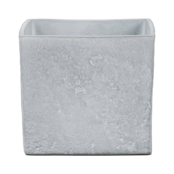 6 in. Dia Grey Stone Ceramic Pot 55774 - The Home Depot