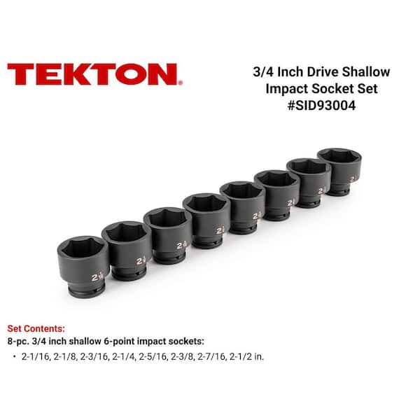 3/4 in. Drive 6-Point Impact Socket Set, 8-Piece (2-1/16-2-1/2 in. )