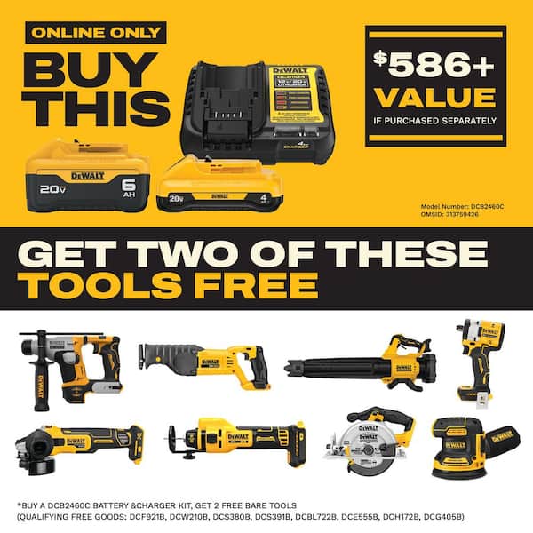 20V MAX Lithium-Ion 6.0Ah and 4.0Ah Battery and Charger Starter Kit