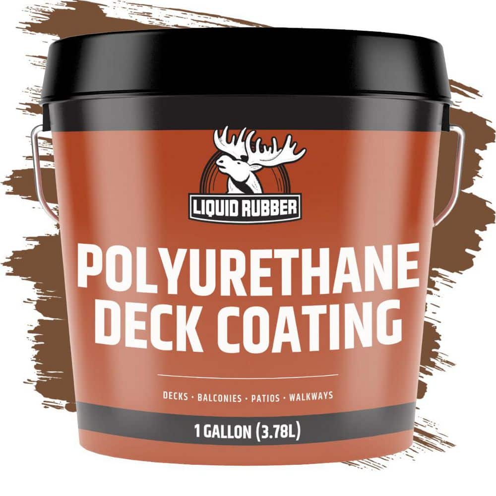 Smooth Polyurethane Deck Coating, Saddle Brown, 1 Gal.