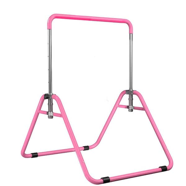 Adjustable 53 in. Kids Gymnastics Bar with 4 Heights and Enhanced Safety Design Trapeze Bar