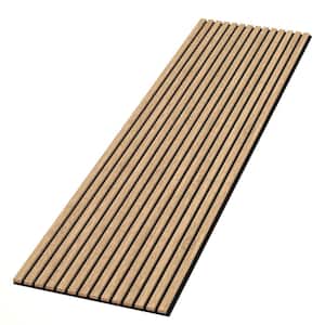 94 in. x 23.6 in x 0.8 in. Acoustic Vinyl Wall Cladding Siding Board in Light Gray Walnut Color (Set of 1-Piece)