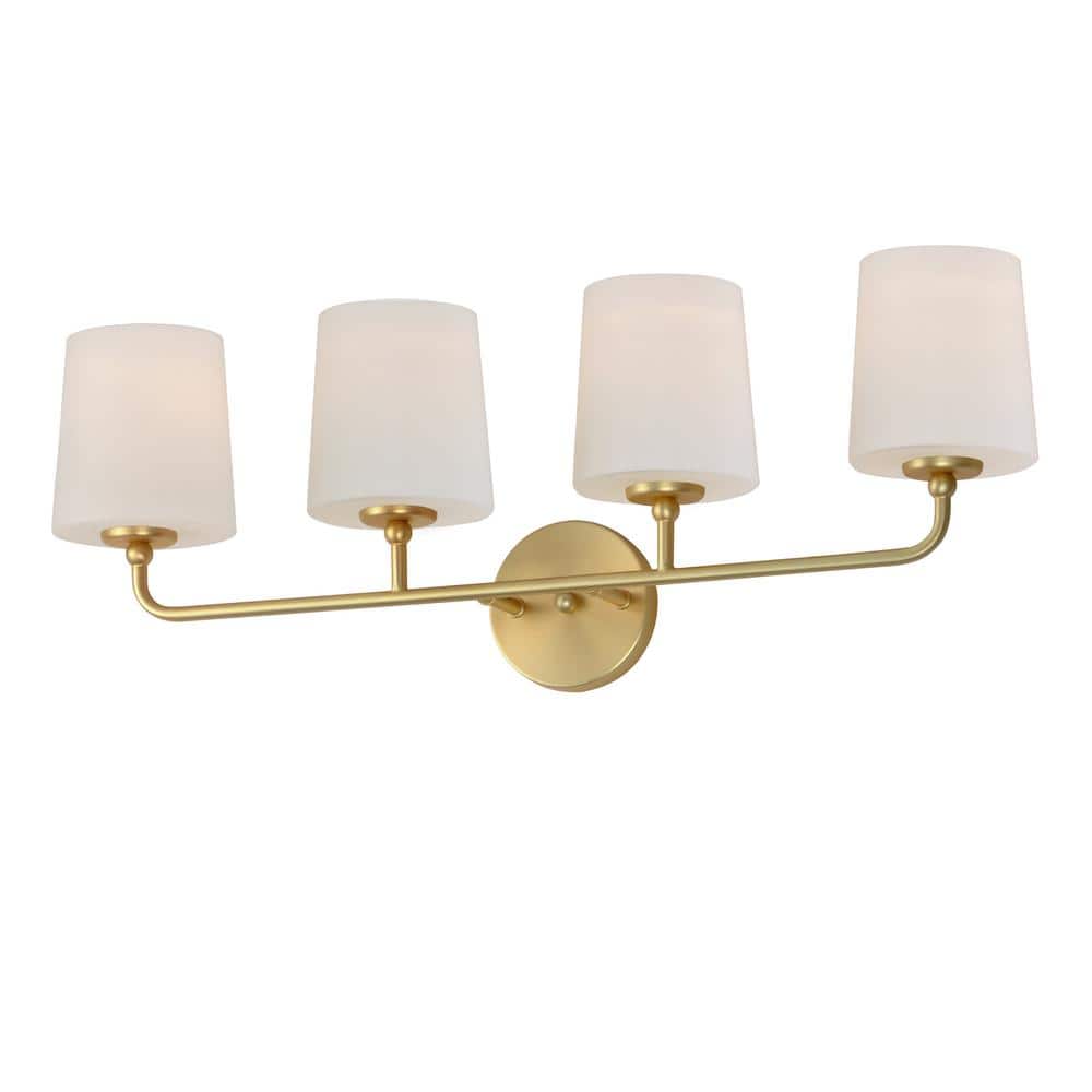 Bristol 28.5 in. 4-Light Satin Brass Bath Vanity Light price history on PriceWatchPro