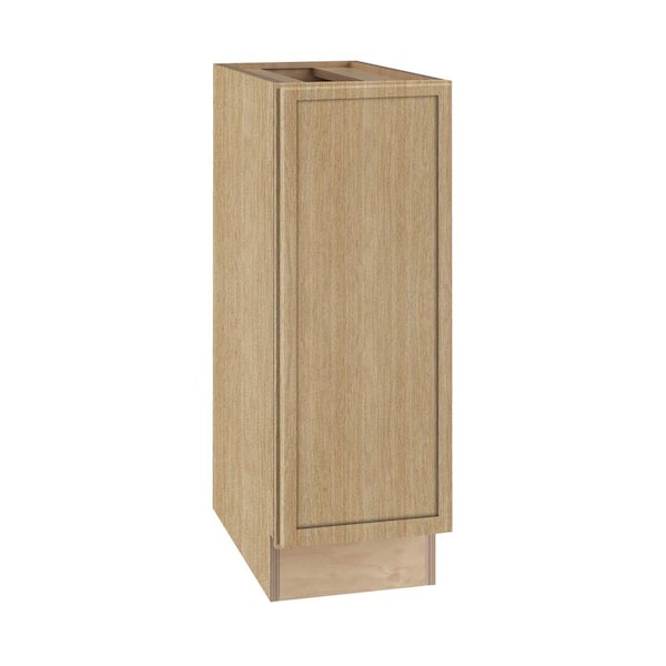 Franklin 9 in. W x 24 in. D x 34.5 in. H Assembled Plywood Full Height Door Base Kitchen Cabinet in Vanguard Oak Right