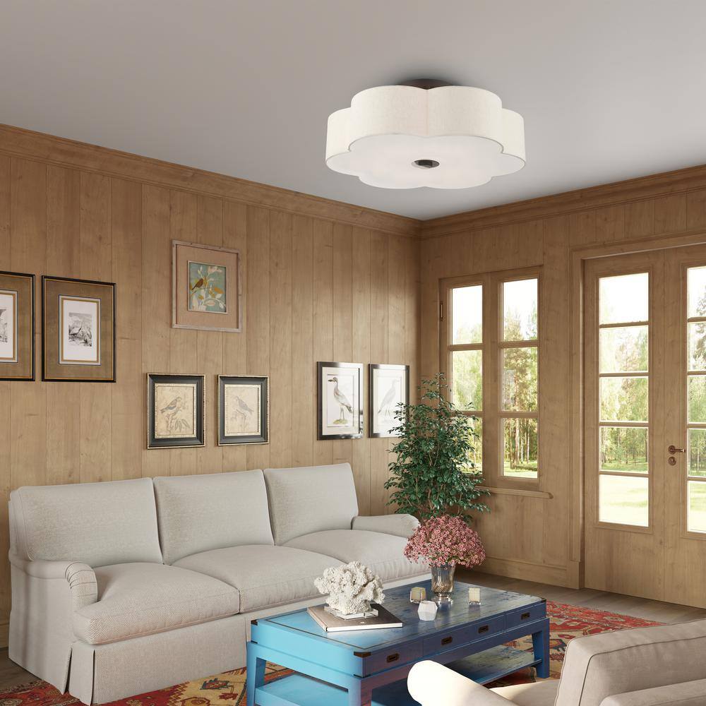 Solstice English Bronze 6-Light Indoor/Outdoor Semi-Flush Mount