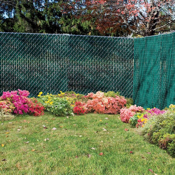Everbilt 72 in. x 10 ft. Green Permalock Double Wall Fencing Slats