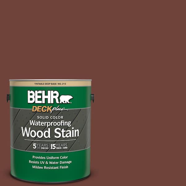 BEHR DECKplus 1 gal. #N160-7 Brown Velvet Solid Color Waterproofing Exterior Wood Stain
