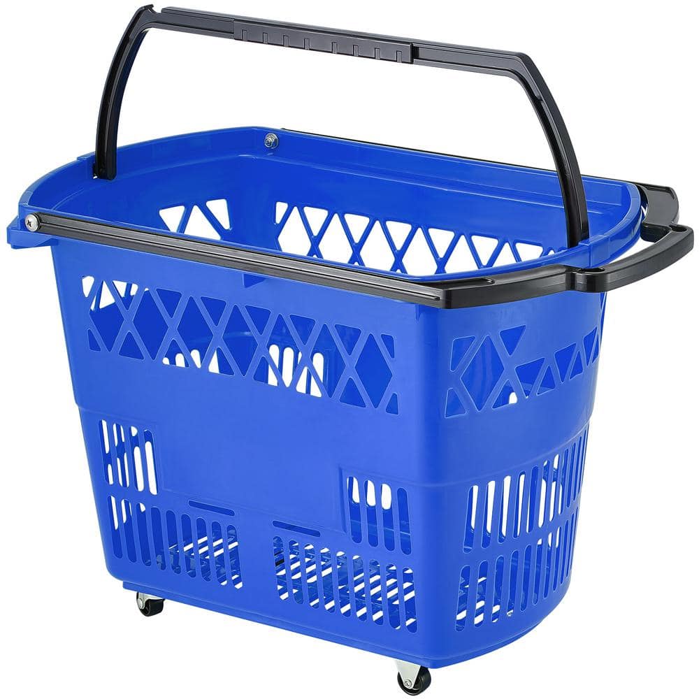 SVOPES 6-Piece Shopping Carts, Blue Shopping Baskets with Handles