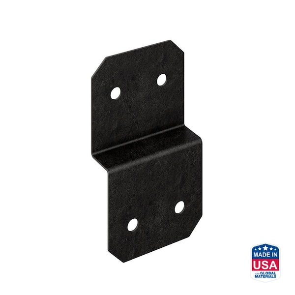 Outdoor Accents Avant Collection 5 in. ZMAX, Black Powder-Coated Deck Joist Tie for 2x Nominal Lumber