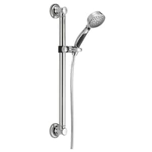 Traditional Decorative ADA 9-Spray 1.75 GPM 3.75 in. Wall Mount Handheld Shower Head in Chrome