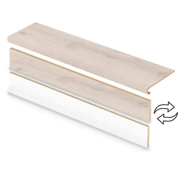 Cap A Tread 2 Pack-Spring Park Oak 47 in. L x12.15 in. W x 1.69 in. T Vinyl Overlay Stair Tread and Reversible Riser