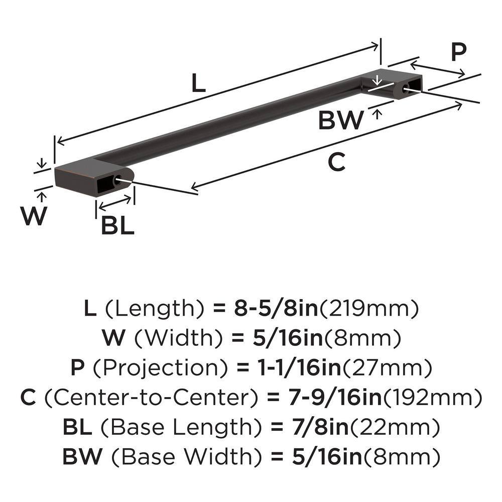 Oil Rubbed Bronze Modern Cabinet Pulls with Mounting Hardware, 10 Pack