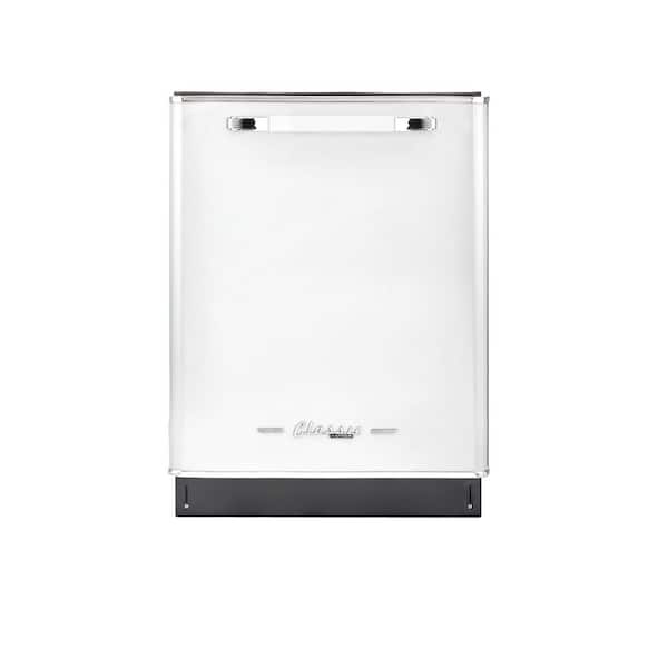 Classic Retro 24 in. Top Control Dishwasher with Stainless Steel Tub and 3rd Rack in Marshmallow White