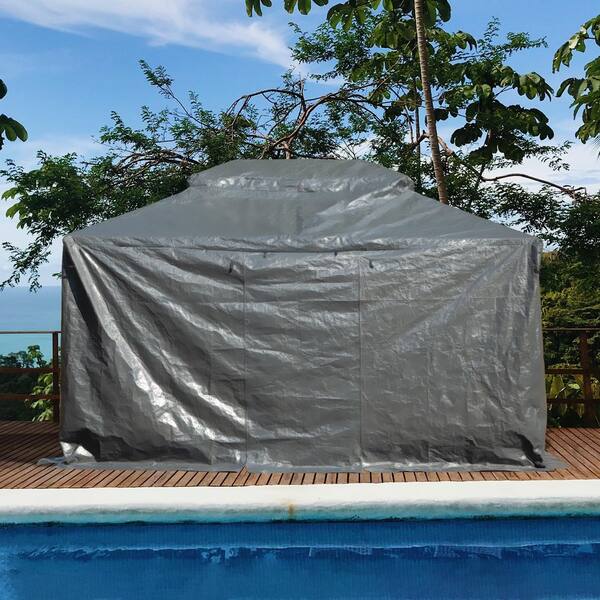 12 x 20 ft. Winter Storage Cover for Hardtop Gazebo LGMF1499-C-G-D